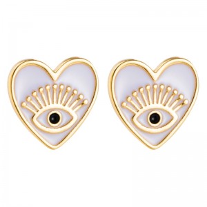 Orecchini a desideri transfrontaliera Amazon Amazon femminile Europeo E American Fashion Jewels Angel Eyes Orecchini Rame Orecchini a forma di cuore a forma di cuore