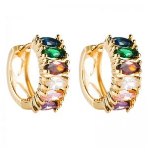 Orecchini dell\'orecchino dell\'orecchino del commercio transfrontaliero europeo e americano dell\'orecchino delle tende da donna Micro Zircon Semplice orecchini del vento all\'ingrosso