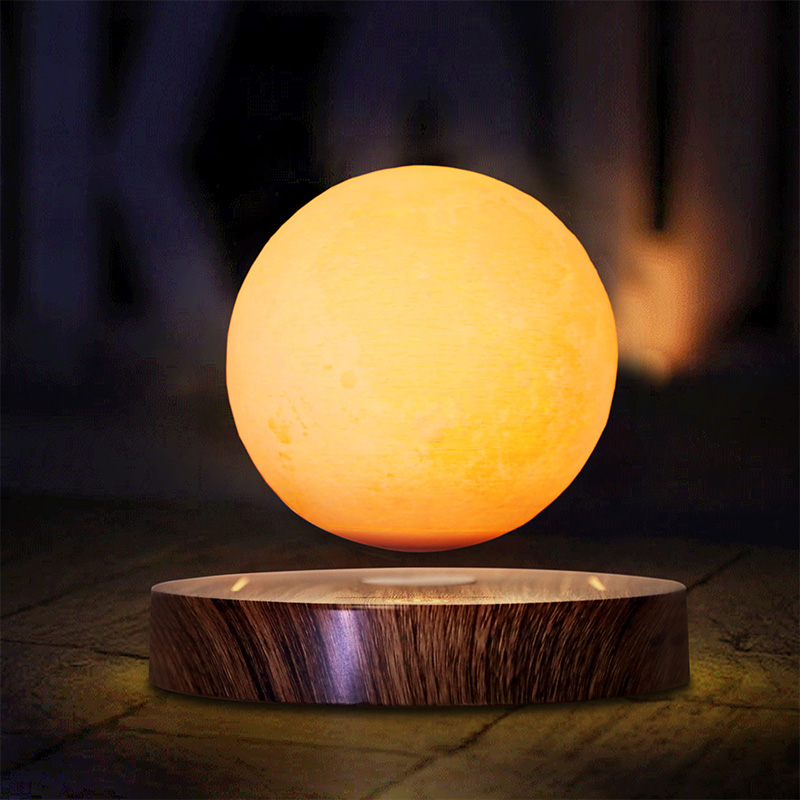 Regalo creativo Decorazioni per ufficio domestico Soggiorno illuminazione touch interruttore tavola magnetico lampada da tavolo galleggiante 3D Levitating Moon Light