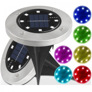 Impermeabile 8 Led IP65 Solar Solare Solar Solar Park Lampada Parco Attrazioni All\'aperto Via del prato Giardino LED Luci solari a terra con induzione