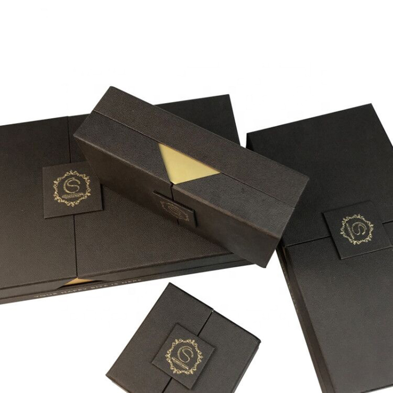 All'ingrosso custom Black Black Black Black Box Box Box Packaging per confezione regalo