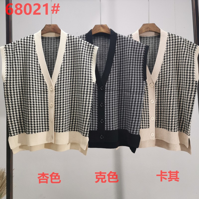 Tendenze della moda Versatile Knitting Qianbird-type gilet corto 68021#