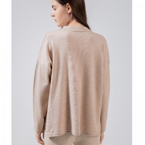 Trend di moda allentato casual Joker Single Row Button Knit Top 68030#