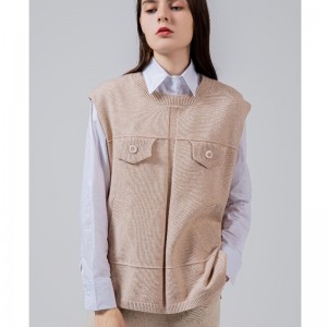 Trend alla moda Casual Versatile Knit Tasks False Gilet 68037#