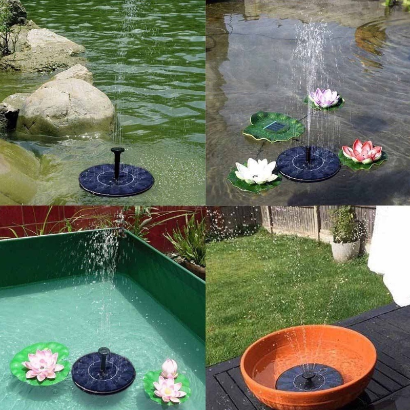 Fast Fountain Solar Birdbath Fountain, kit a pannelli solari 1.4W Kit acqua pompa acqua solare alimentato fontana fontana bilanciata fontana solare