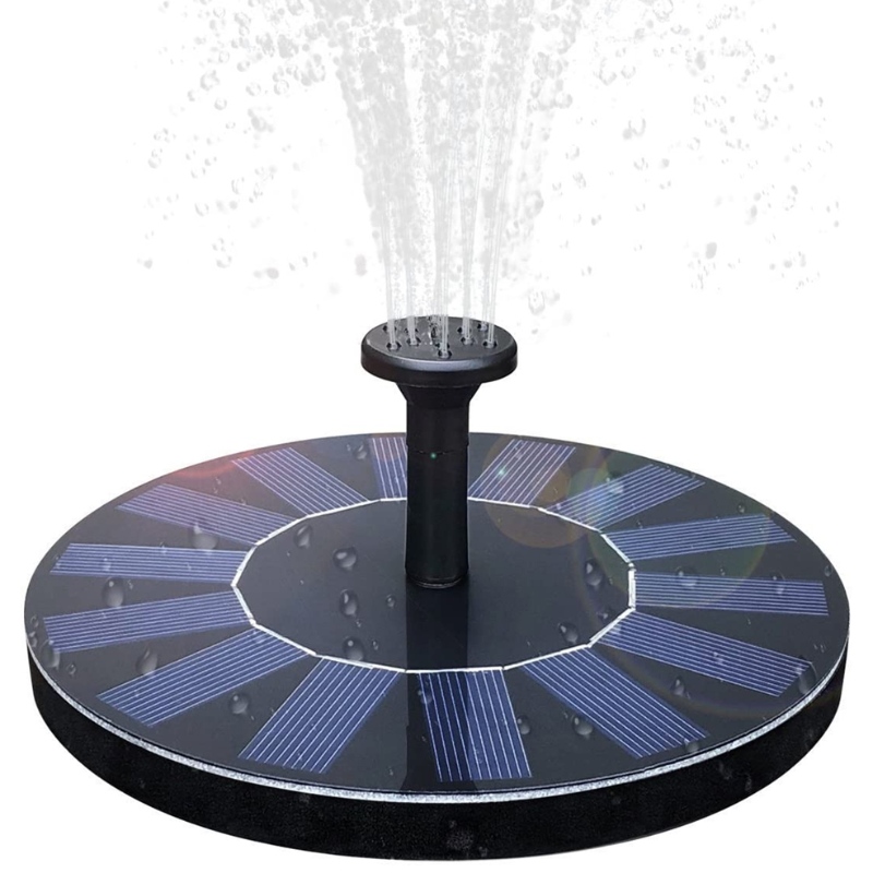 Fast Fountain Solar Birdbath Fountain, kit a pannelli solari 1.4W Kit acqua pompa acqua solare alimentato fontana fontana bilanciata fontana solare