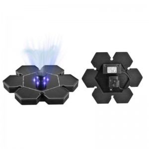 Kit pompa per la fontana d\'acqua all\'aperto alimentata solare con luci a LED/pannello solare