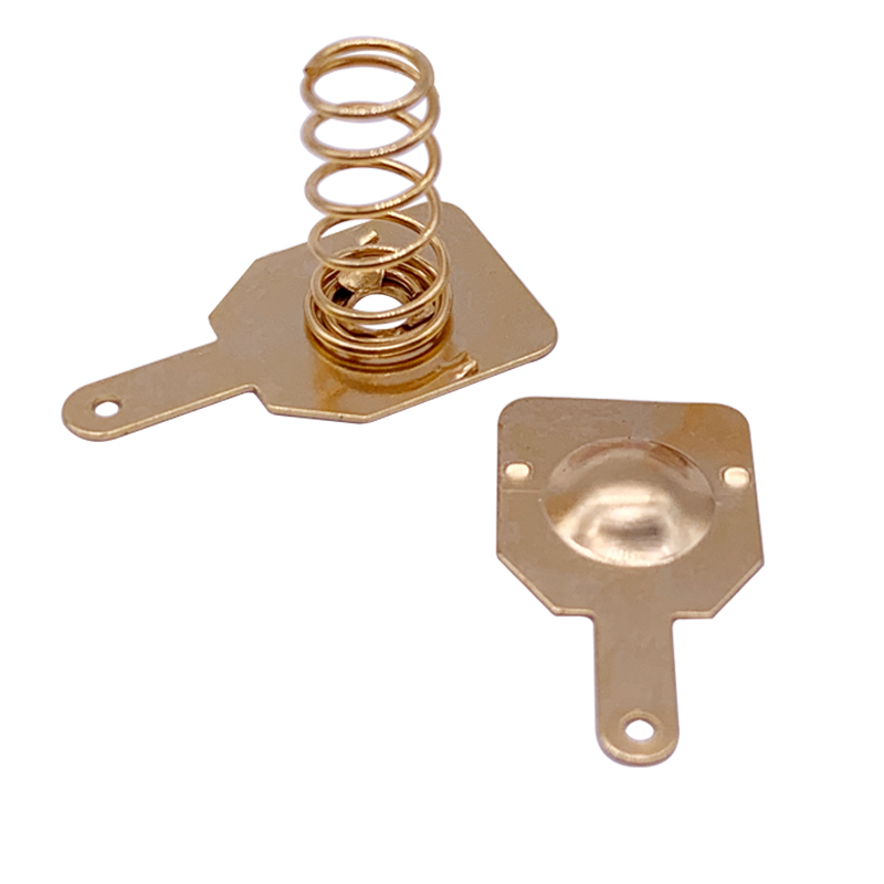 Connettore di molla in bronzo placcato in oro placcato oro Phoosphor personalizzato AA/AAA