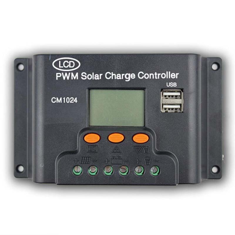 CM1024Z LCD Dual USB Solar Charger Controller 10A 20A 12V/24V Auto Solar Panel Regolatore carica batteria PWM