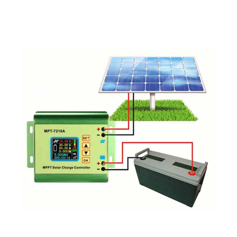 MPP7210A MPPP LCD Pannello solare Controller di carica Alloga di alluminio Regolatore solare per la batteria Lipo 600W 24V 36V 48V 60V 72V