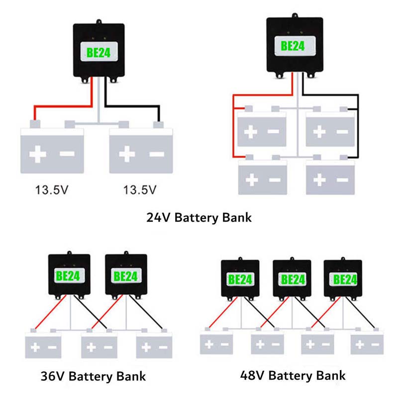 Bilancia dell'equalizzatore della batteria per il sistema bancario della batteria a 24V 38v 48v utilizzato per le batterie dell'acido del piombo di Gel Flood AGM