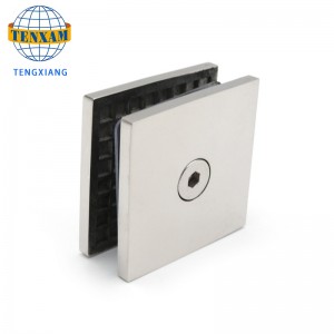 Clip in vetro del produttore cinese Clip di vetro Chrome 2 * 2 pollici Clip in ottone Porta per porta in vetro Porta del morsetto&Cerniere per finestre 8-12mm Bagno in vetro Standard