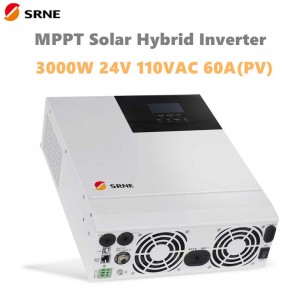 SRNE 3000W all-in-onempt ibrido solare inverter solare 24 V 110Vac Pure Sine Wave MAX 100V 60A 50Hz 60Hz Off-Grid Off-Grid Inverter