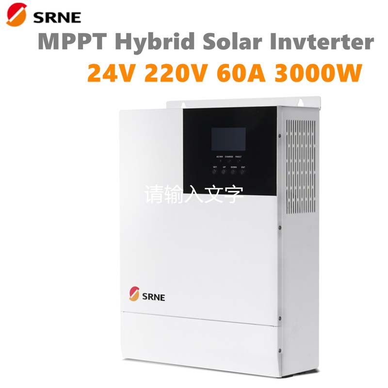SRNE 3000W All-in-one MPPT Hybrid Solar Charge Inverter 24 V 220Vac Pure Sine Wave 60A Max PV 100V Inverter off-grid