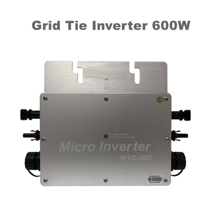 600W Pure Sine Wave Grid Inverter Impermeabile IP65 Micro Inverter 22-50VDC 190-260VAC per sistema solare MPPT