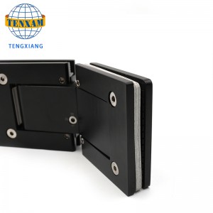 Vendita calda 135 gradi 304 SS opaconero doccia porte da porte in vetro cerniere