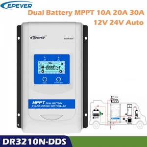 EPEVERE DUORACER MPPT 10A 20A 30A Caricabatterie solare e controller di scarica 12V 24V Auto Dual Battery Regulator per RV Camper Boat