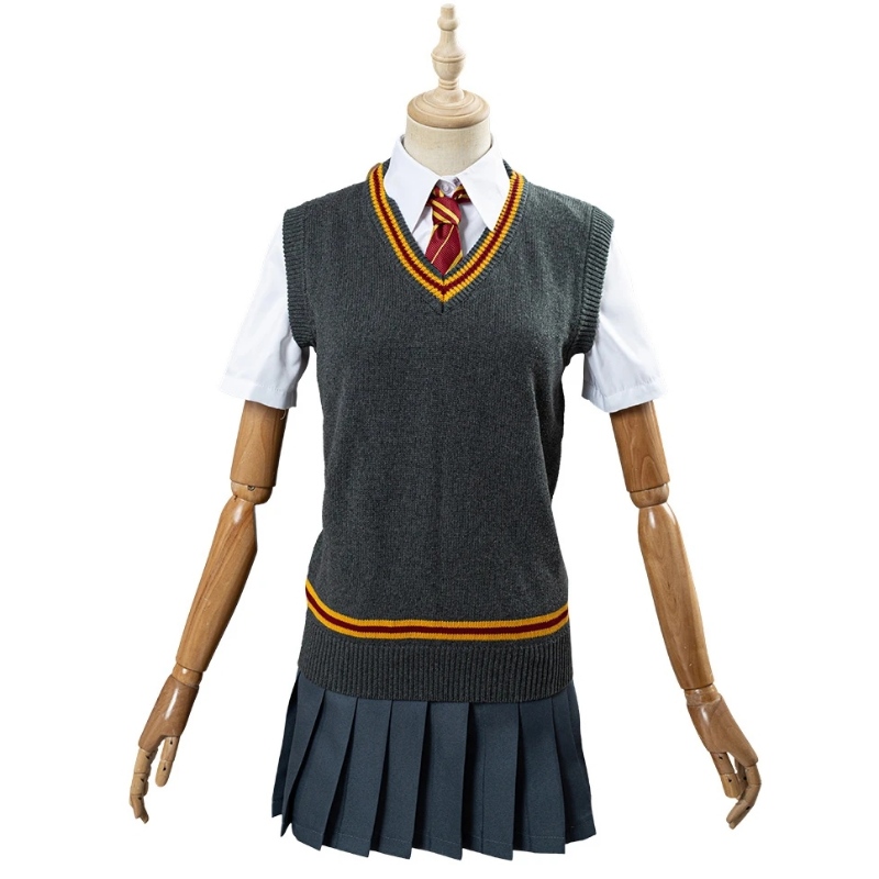 Harry Potter Hermione Granger Grifondoro Scuola Cosplay Acquista all'ingrosso Costumi di Halloween Bulk