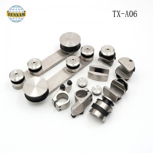 Porta scorrevole per porta in vetro Porta scorrevole Appeso Acciaio inossidabile Ruote scorrevoli in acciaio inox