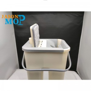 JASON NEW Superfine fibra di acciaio inossidabile asta auto-estrusione spazzolone piatto con magico secchio di piccole dimensioni