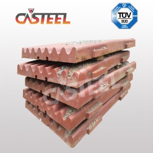 Shanghai Longyang Jaw Crusher Parts PE800 * 1060 piastre mascelle, piastre laterali