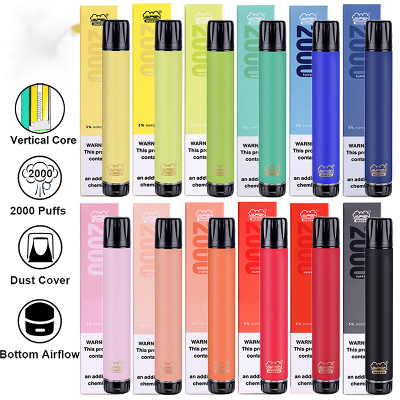 Authentic vapen macro 2000 sbuffi monouso Penna vape con bobina verticale Plus XXL XTRA Extra Flex Vaporizer VAPorizer Pre-riempita barre e cigs vaporizzatori