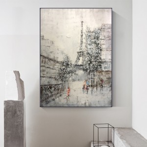 Nuovo prodotto dipinto a mano moderno stile moderno Eiffel decorazione a oiffel pittura a olio