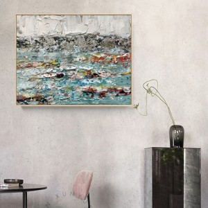 Abstract Art Tessuto Tessuto Telaio Tela Pura dipinta a mano Altro immagine di pittura a olio d\'arte