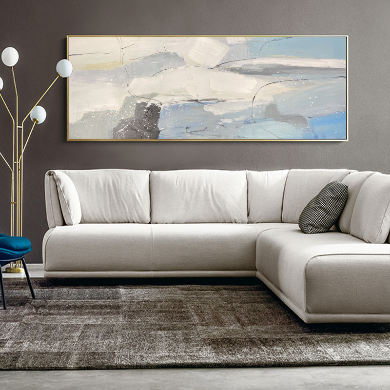 Nuovo arrivo pittura a mano puro astratto contemporaneo tela muro arte soggiorno ufficio pittura a olio decorativo