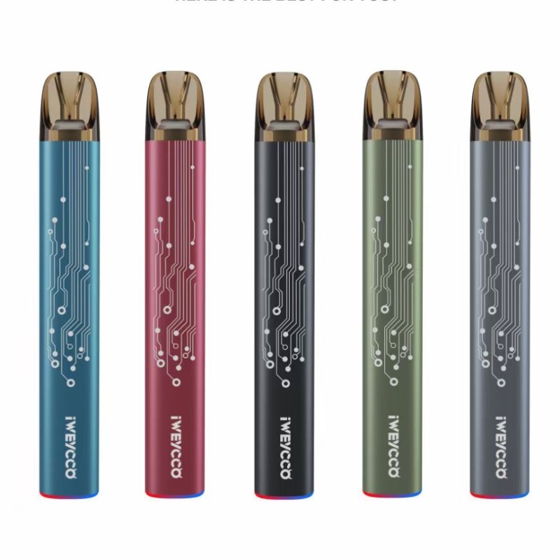 USA Nave gratis 100% originale IWEYCCO GHOST E Sigarette Kit del dispositivo Batteria Vape Batteria da 20 mg Cartuccia RGB Light