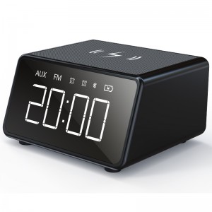 FB-CR01W 1.4inch Bluetooth Clock Radio con caricatore wireless Qi