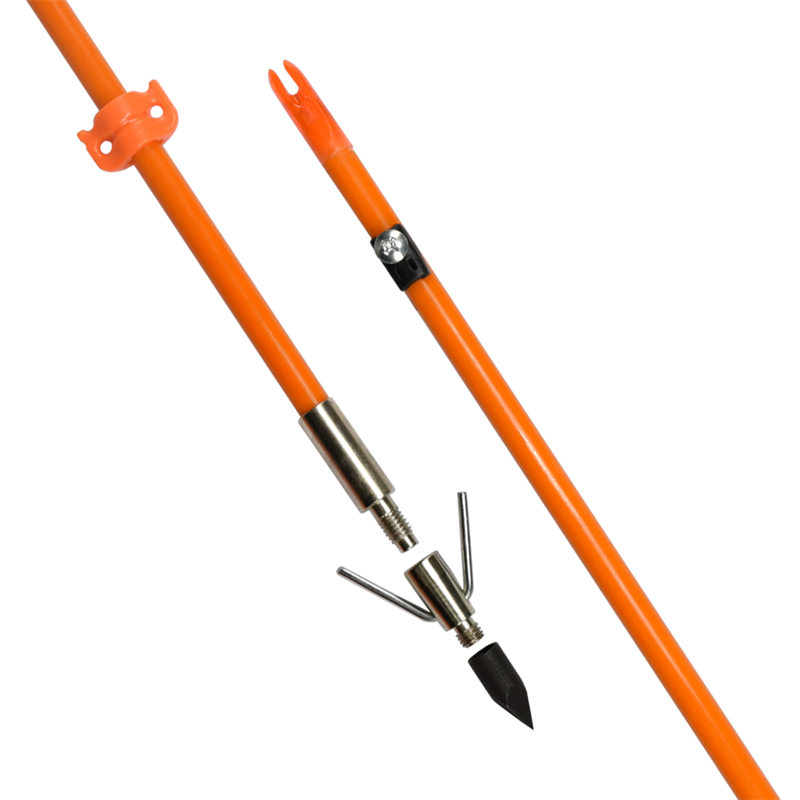 110021-og elong all'aperto od8mm 32inch bowfishing arrow Freccia in fibra di vetro Acchetta da tiro con l'arco pesca