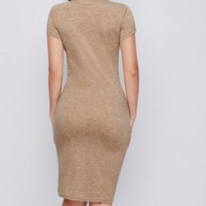 Gonne a maniche corte in abito sexy a maglia