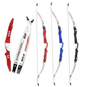 Arco da 68 pollici Nika con arco con alzata in lega di magnesio da 25 pollici per la pratica bersaglio di arco ricurve di tiro con l\'arco
