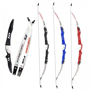 Arco da 68 pollici Nika con arco con alzata in lega di magnesio da 25 pollici per la pratica bersaglio di arco ricurve di tiro con l\'arco