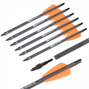 Nika Tiro con l\'arco 113167-14 7.5inch ID6.2mm Bulloni della balestra di carbonio Bulloni di plastica Nock System Adder/R9/RX Tiro con l\'arco tiro