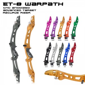 Nika Archery 221006 25 pollici ILF 6061 Riser di tiro con tiro con l\'arco di alluminio per tiro a bordo ricurvo