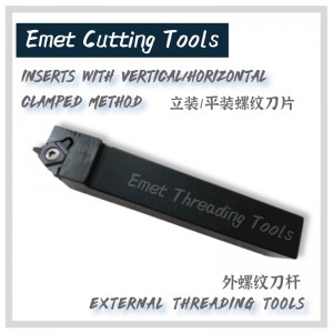 Strumenti di filettatura EMET \\\\ Utensili per filettatura Ninternal/external Threading Tools/insert può essere bloccato da metodi verticali che orizzontali/Turning Tools