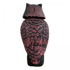 Spaventapasseri di plastica del gufo di accampamento dell\'uccello realistico con la testa rotante e il suono per il giardino dell\'uccello dell\'iarda del giardino Controllo dei parassiti all\'aperto