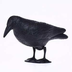 GUGULUZA stand ricco affollamento corpo Crow Decoy caccia di plastica Black Crow Decoys Hallows \\\\\\\\\\\\\\\\\\\\\\\\\\\\ \'s Day Decor w/Feet palo, decorazione del giardino