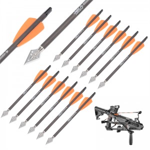 Nika tiro con l\'arco 114521-02 Bullone di carbonio ID6.2mm 7,5 pollici per il sistema Cobra ADDER/R9/RX Attrezzatura da caccia per tiro con l\'arco