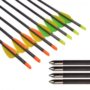 Elong Outdoor 112164 ID4.2mm Carbon Arrow 30inch SP600 tiro con l\'arco ricurvo arco tiro di tiro