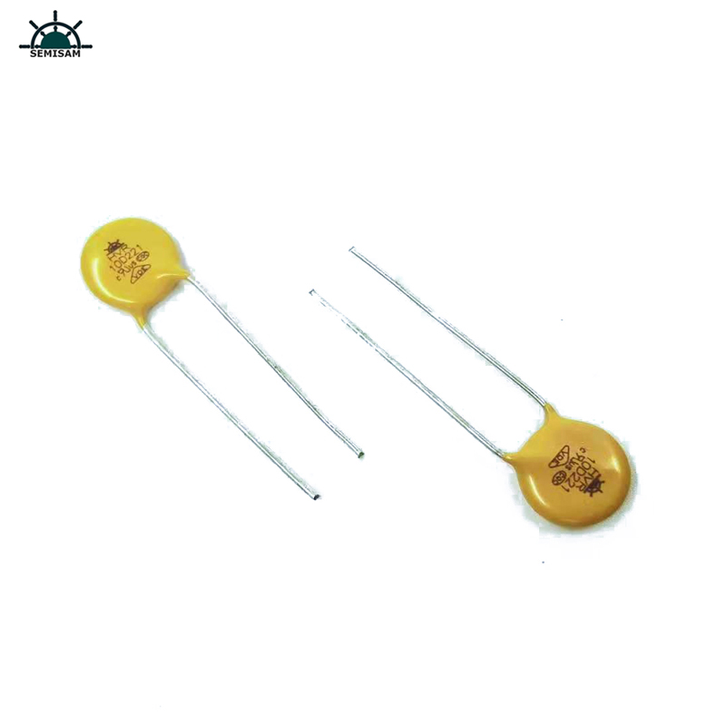 Fornitore originale dell'ODM Fornitore di Silicio giallo 10D221 Diametro Diametro 10mm ossido di metallo Varistore MOV per alimentazione