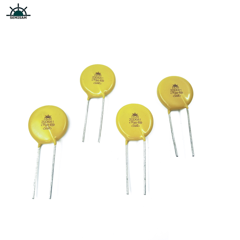 Porcellana Produttore originale, Silicio giallo MOV 20mm 20D681 680 V ZOV Varistor MOV per protezione da sovraccarico