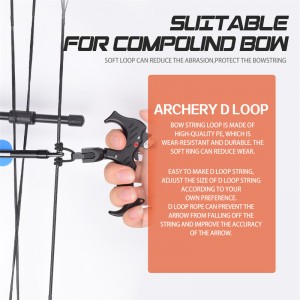 Elong Outdoor 280083 Airery D Loop Corda 5 pollici Airury BOWSTRING TRUCCIO DI PARTITO D\'ARCHI D\'anello Corda Materiale di rilascio Nocking D LOOP Stringa corda