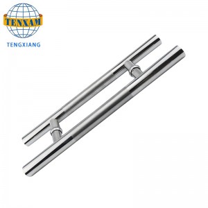 Personalizzabile moderno tubo circolare di tipo H Tipo Acciaio inossidabile Acciaio scorrevole Porta per il bagno Accessori per il bagno Doccia Porta in vetro Maniglia