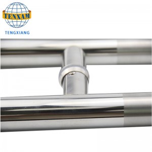 Personalizzabile moderno tubo circolare di tipo H Tipo Acciaio inossidabile Acciaio scorrevole Porta per il bagno Accessori per il bagno Doccia Porta in vetro Maniglia