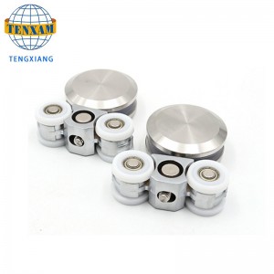 Porta scorrevole a rotella a rulli con impianti porta in vetro appeso a impianti di montaggio aderente