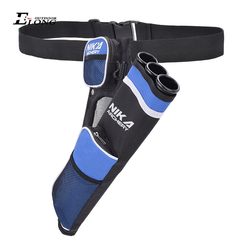 Nika Tiro con l'arco 430021 Rh Blue Color Tiro di tiro con l'arco per la tenuta delle frecce 3 Tube Hip Hip Hunting Hunting Training Airury Arrow Harrover