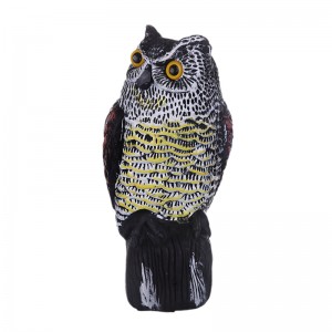 Grande falso Solar Power Plastic Owl Decoy Statue Garden Spaventapasseri